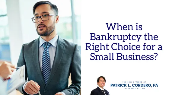 when is bankruptcy the right choice for your business